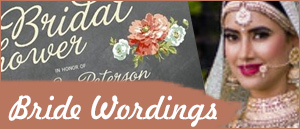 bride wordings