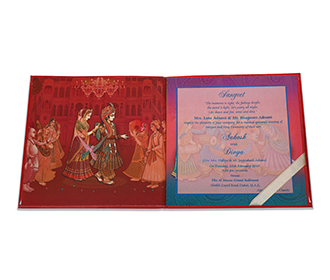 Ganesha theme wedding invite with hindu wedding rituals